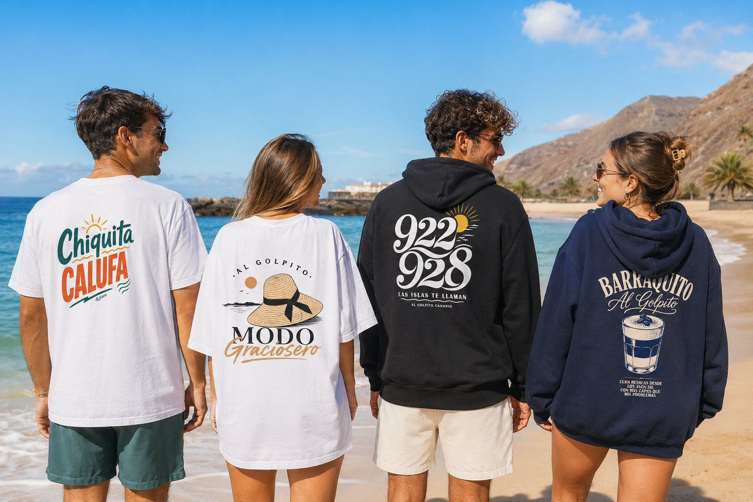 Colección de Al Golpito Canario en una playa canaria